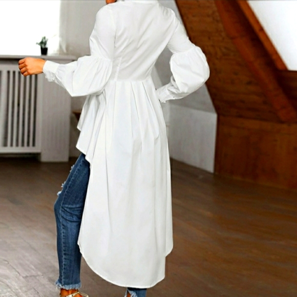 Garcia Tops - Garcia Women Long Sleeve Asymmetrical Waterfall